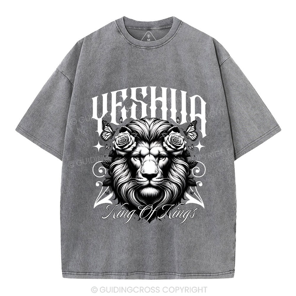 Yeshua King Of Kings Christian Washed T-Shirt