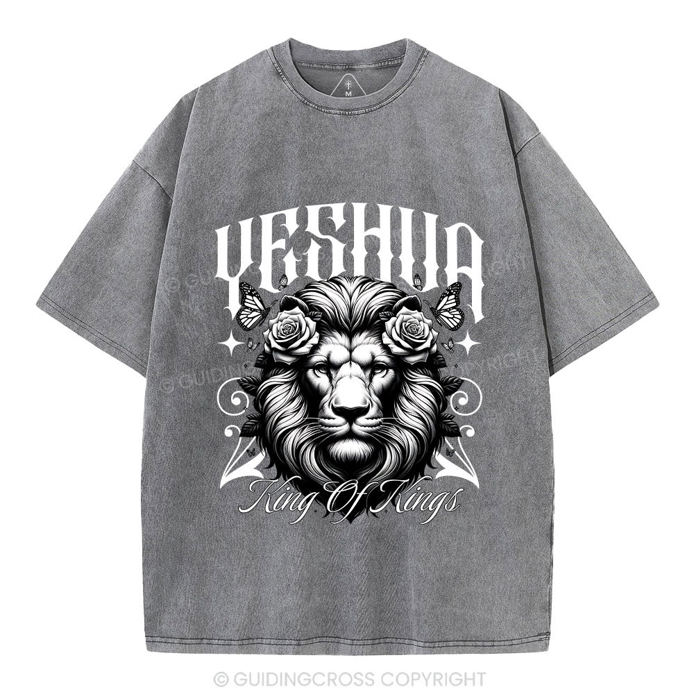 Yeshua King Of Kings Christian Washed T-Shirt