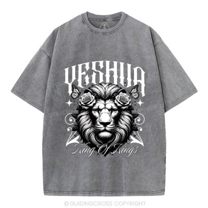 Yeshua King Of Kings Christian Washed T-Shirt