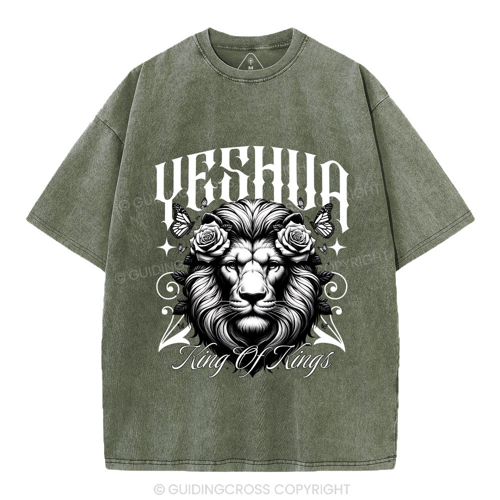 Yeshua King Of Kings Christian Washed T-Shirt