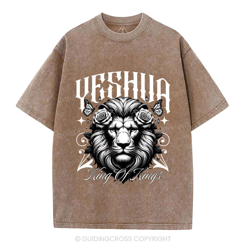 Yeshua King Of Kings Christian Washed T-Shirt