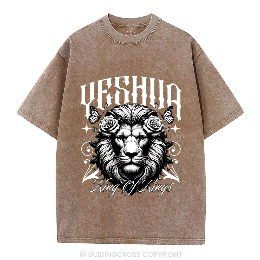 Yeshua King Of Kings Christian Washed T-Shirt
