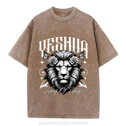 Yeshua King Of Kings Christian Washed T-Shirt