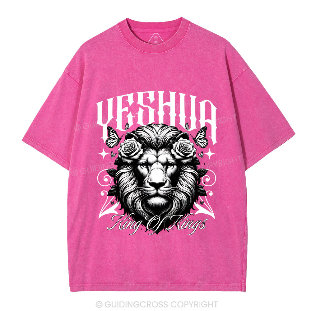 Yeshua King Of Kings Christian Washed T-Shirt