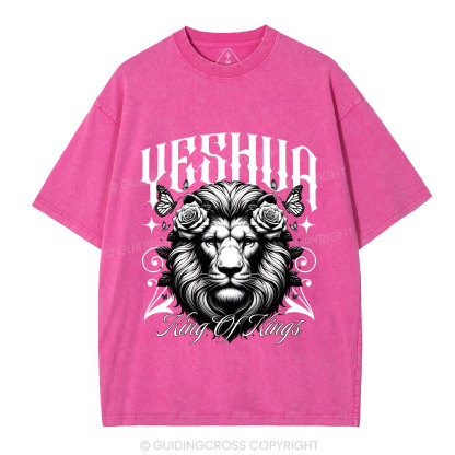 Yeshua King Of Kings Christian Washed T-Shirt