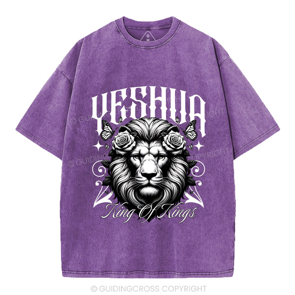 Yeshua King Of Kings Christian Washed T-Shirt