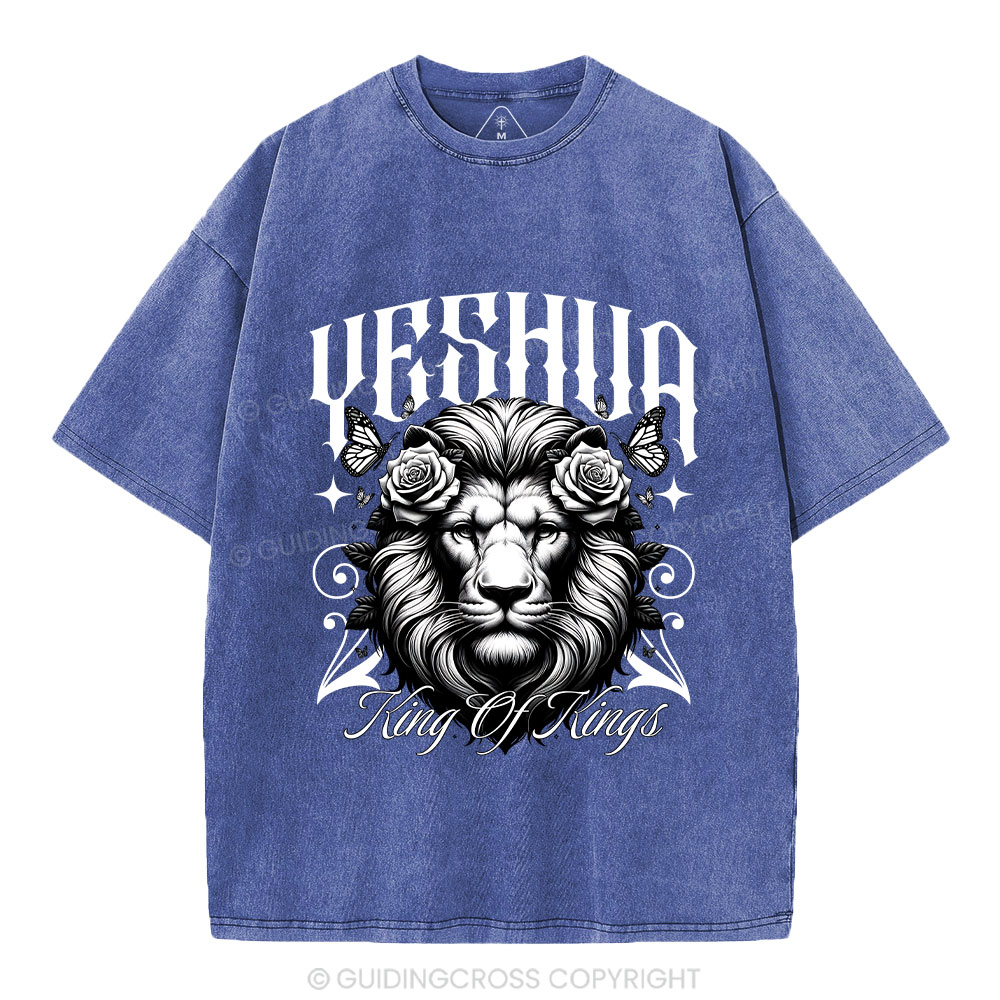Yeshua King Of Kings Christian Washed T-Shirt