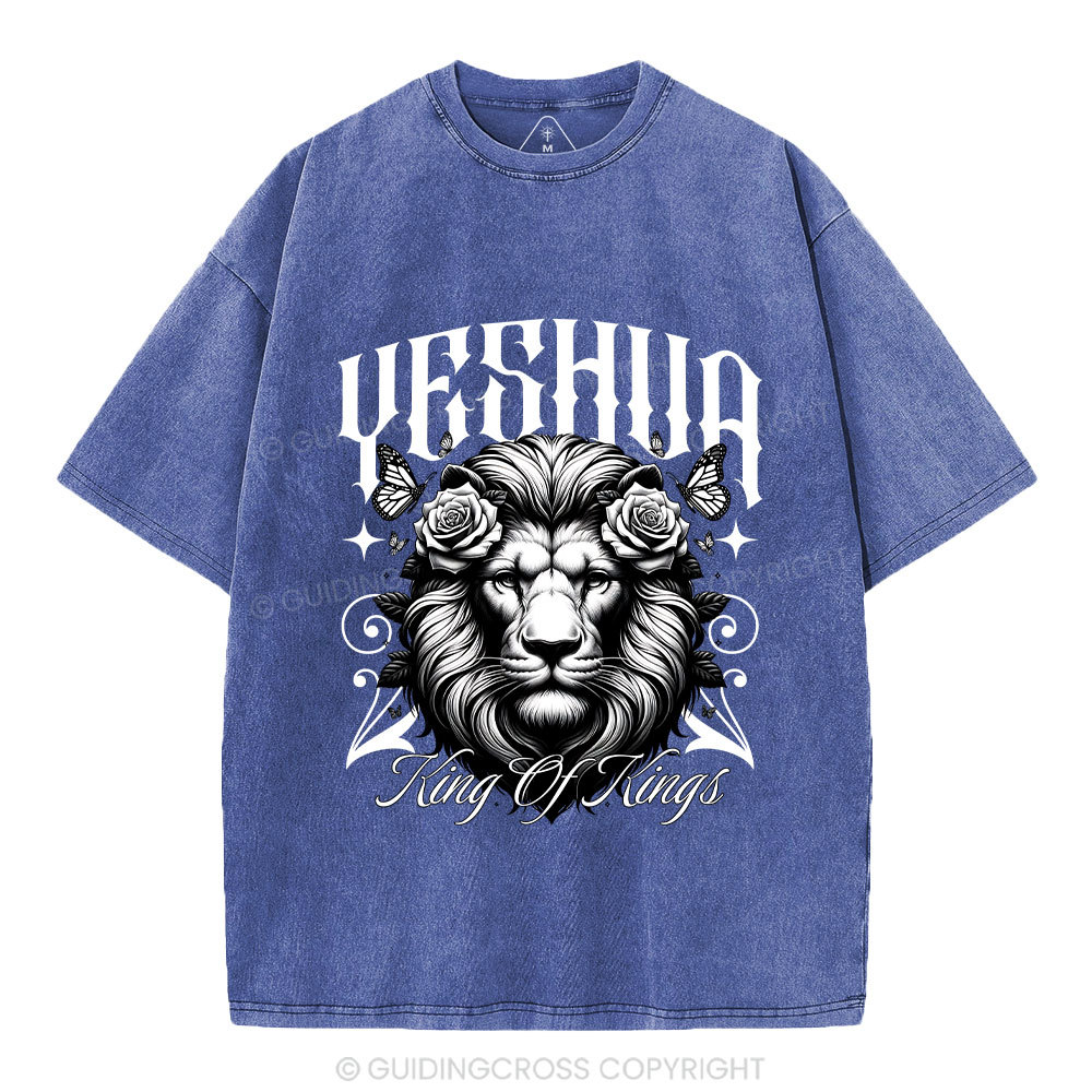 Yeshua King Of Kings Christian Washed T-Shirt