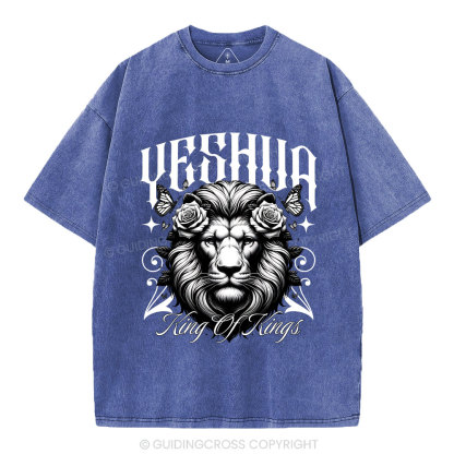 Yeshua King Of Kings Christian Washed T-Shirt