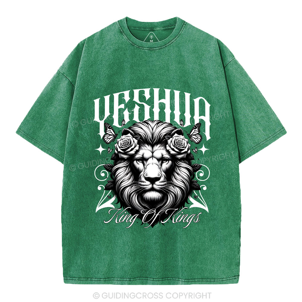 Yeshua King Of Kings Christian Washed T-Shirt