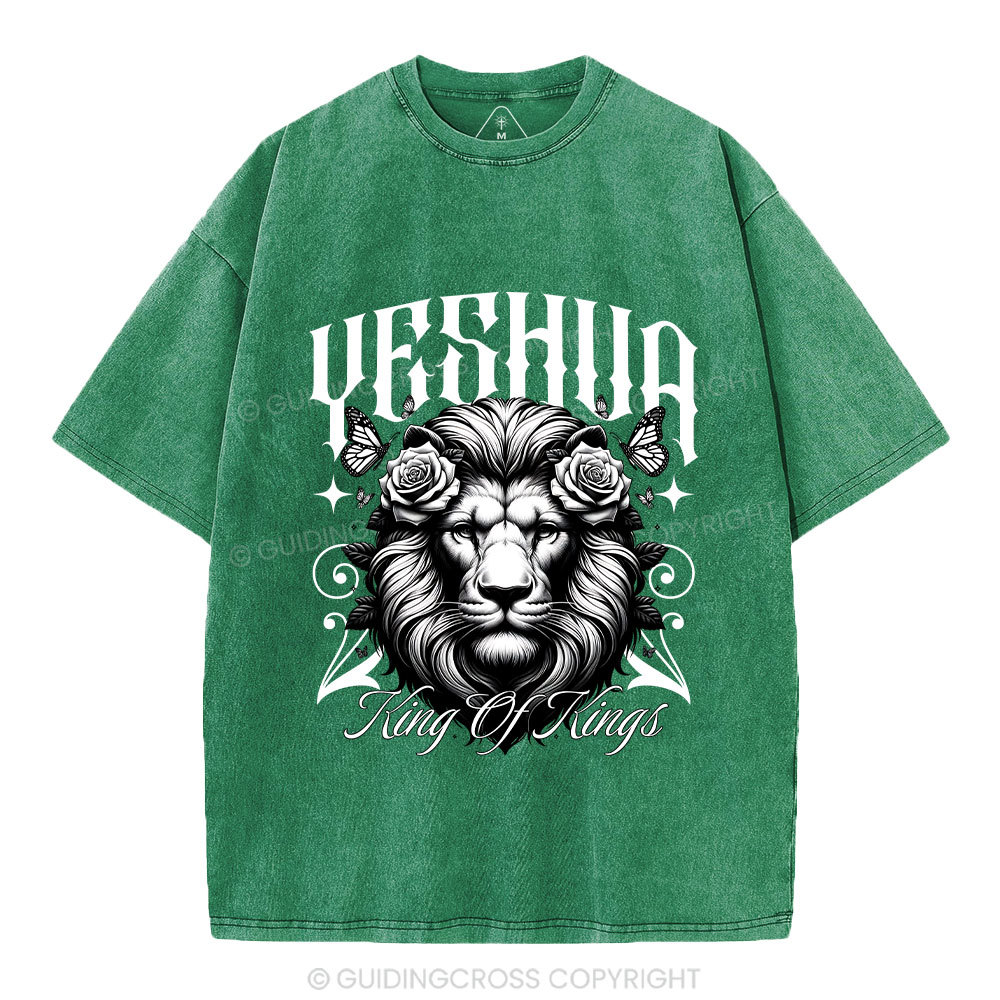 Yeshua King Of Kings Christian Washed T-Shirt