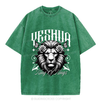 Yeshua King Of Kings Christian Washed T-Shirt