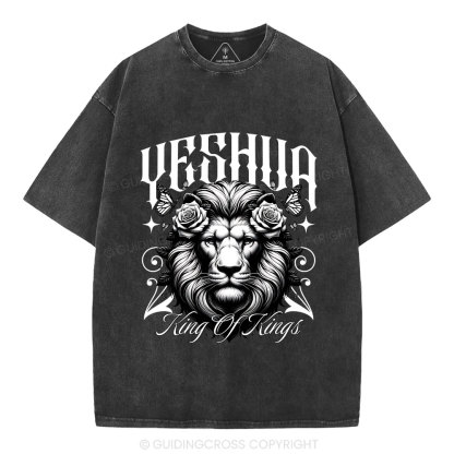 Yeshua King Of Kings Christian Washed T-Shirt