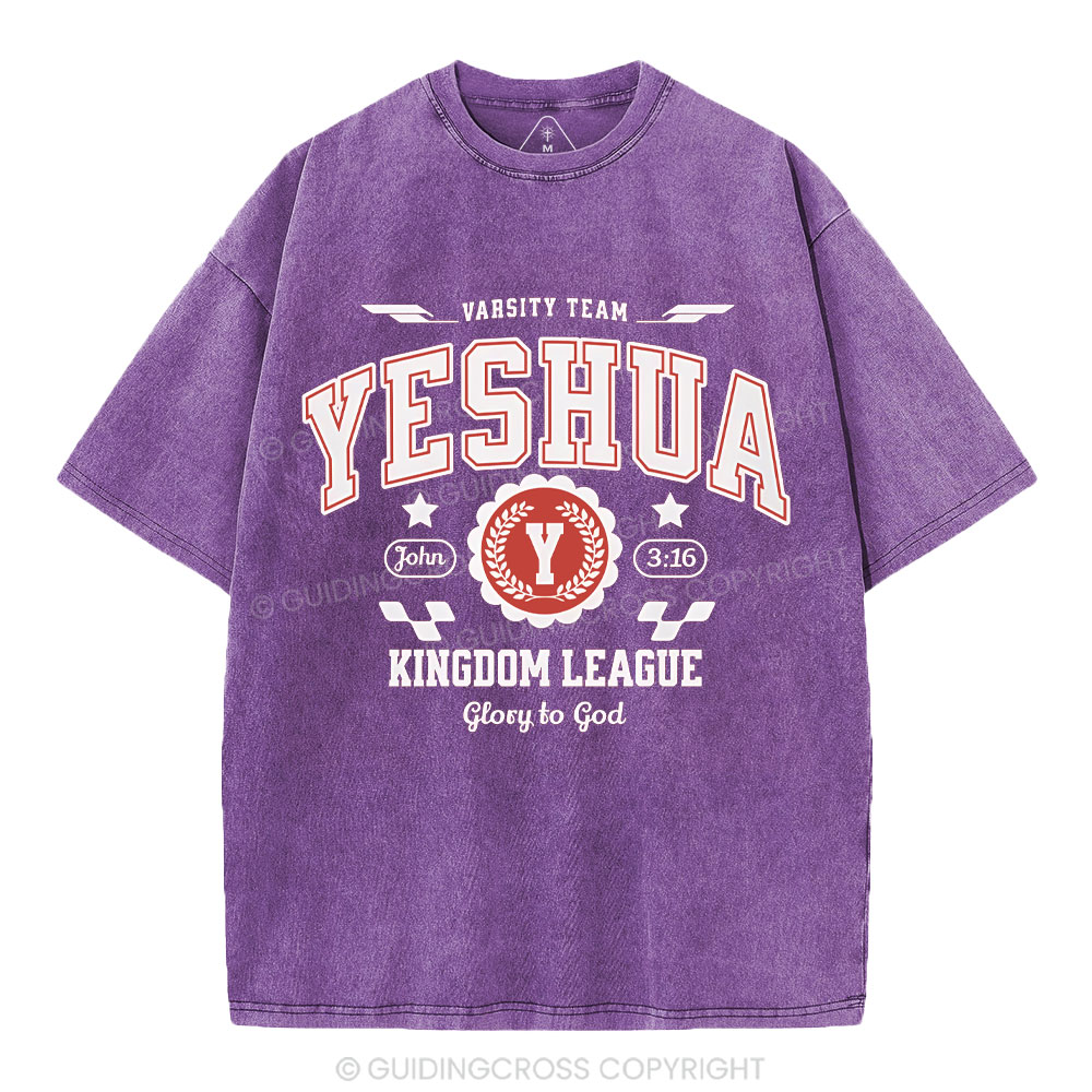 Yeshua Kingdom League Christian Washed T-Shirt