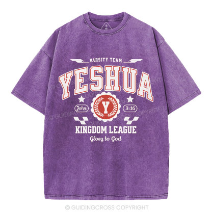 Yeshua Kingdom League Christian Washed T-Shirt
