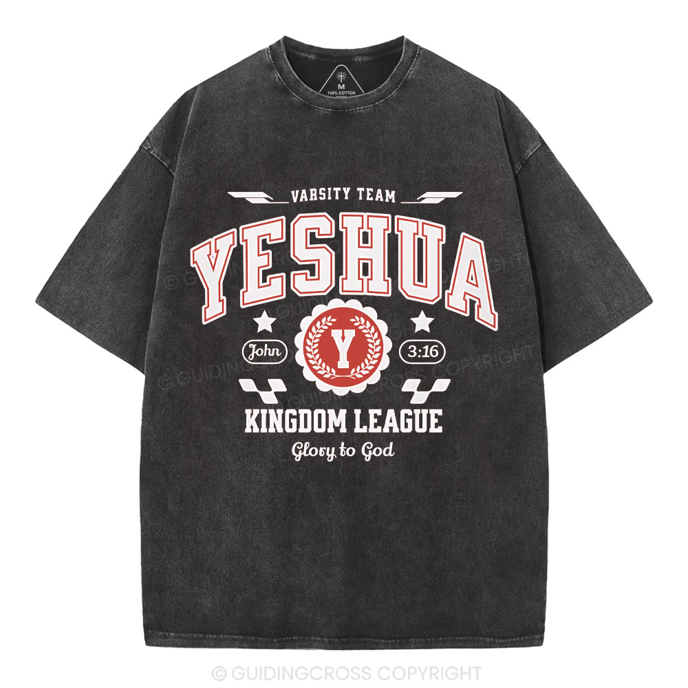 Yeshua Kingdom League Christian Washed T-Shirt