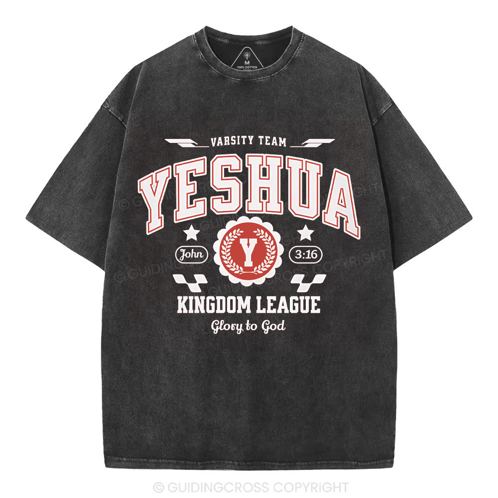Yeshua Kingdom League Christian Washed T-Shirt