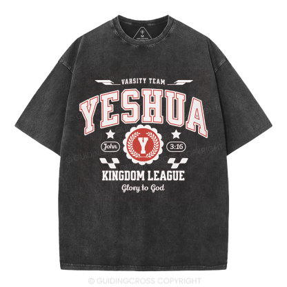Yeshua Kingdom League Christian Washed T-Shirt