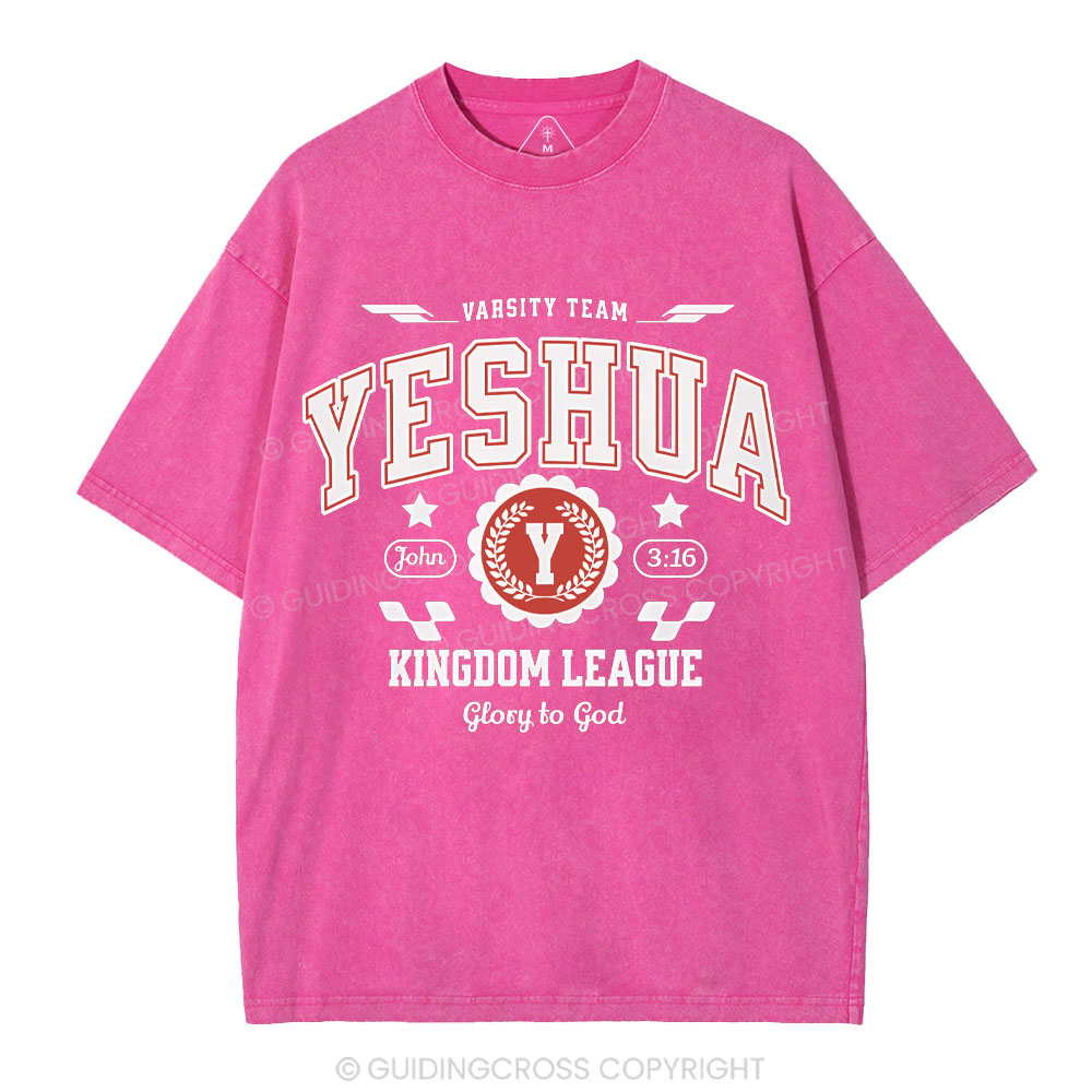 Yeshua Kingdom League Christian Washed T-Shirt