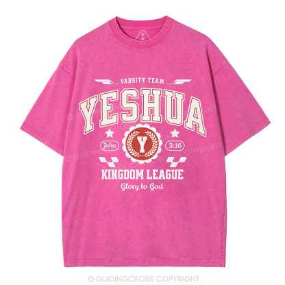 Yeshua Kingdom League Christian Washed T-Shirt