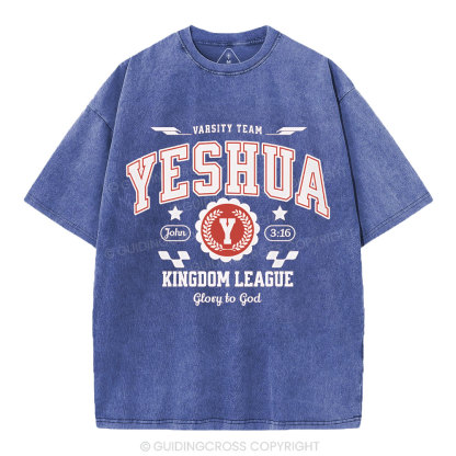 Yeshua Kingdom League Christian Washed T-Shirt