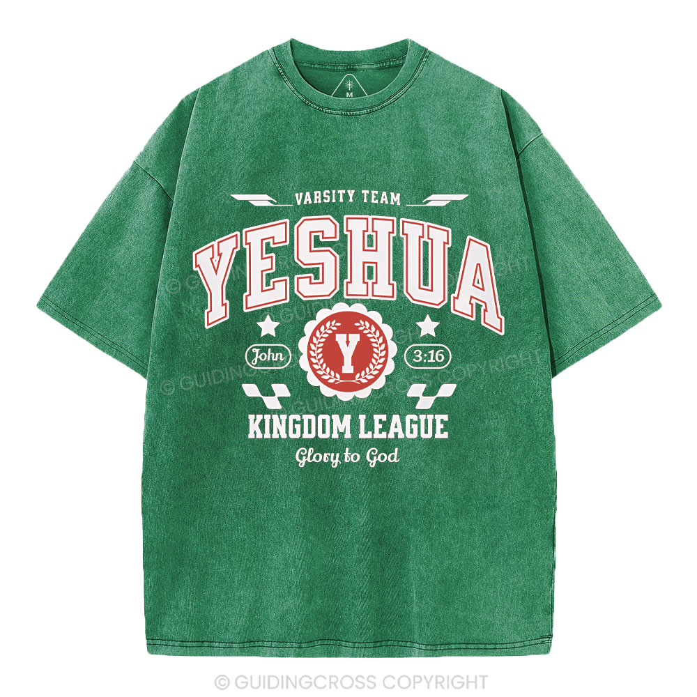 Yeshua Kingdom League Christian Washed T-Shirt
