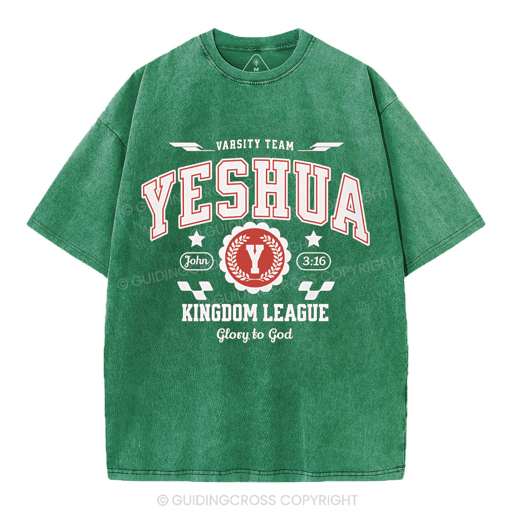 Yeshua Kingdom League Christian Washed T-Shirt