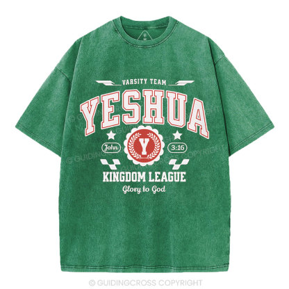 Yeshua Kingdom League Christian Washed T-Shirt