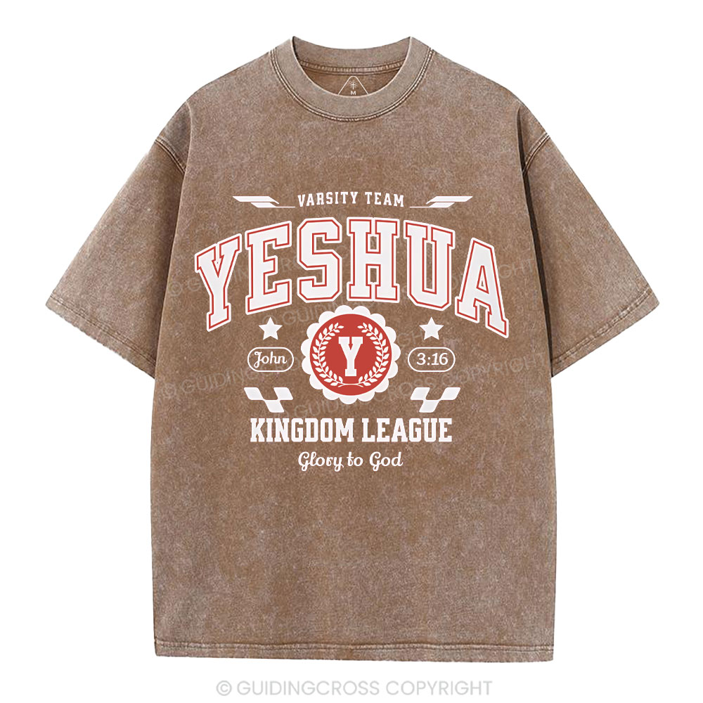 Yeshua Kingdom League Christian Washed T-Shirt