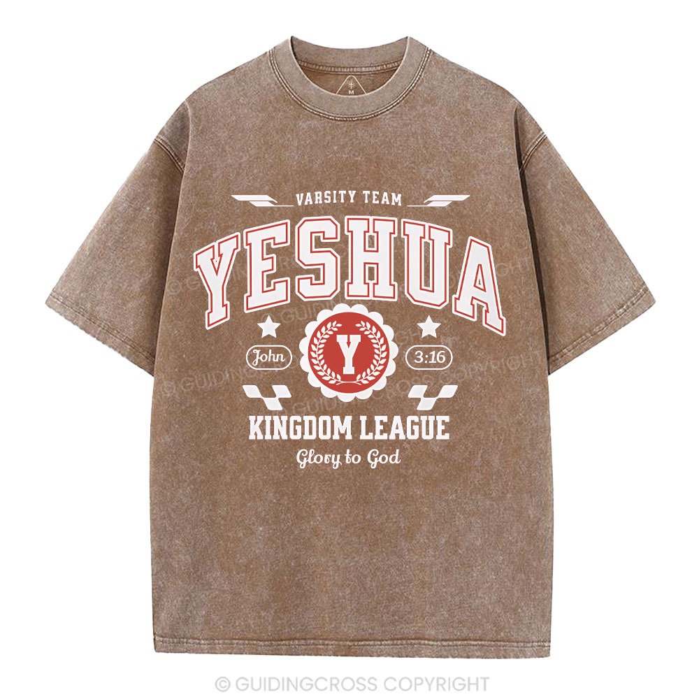 Yeshua Kingdom League Christian Washed T-Shirt