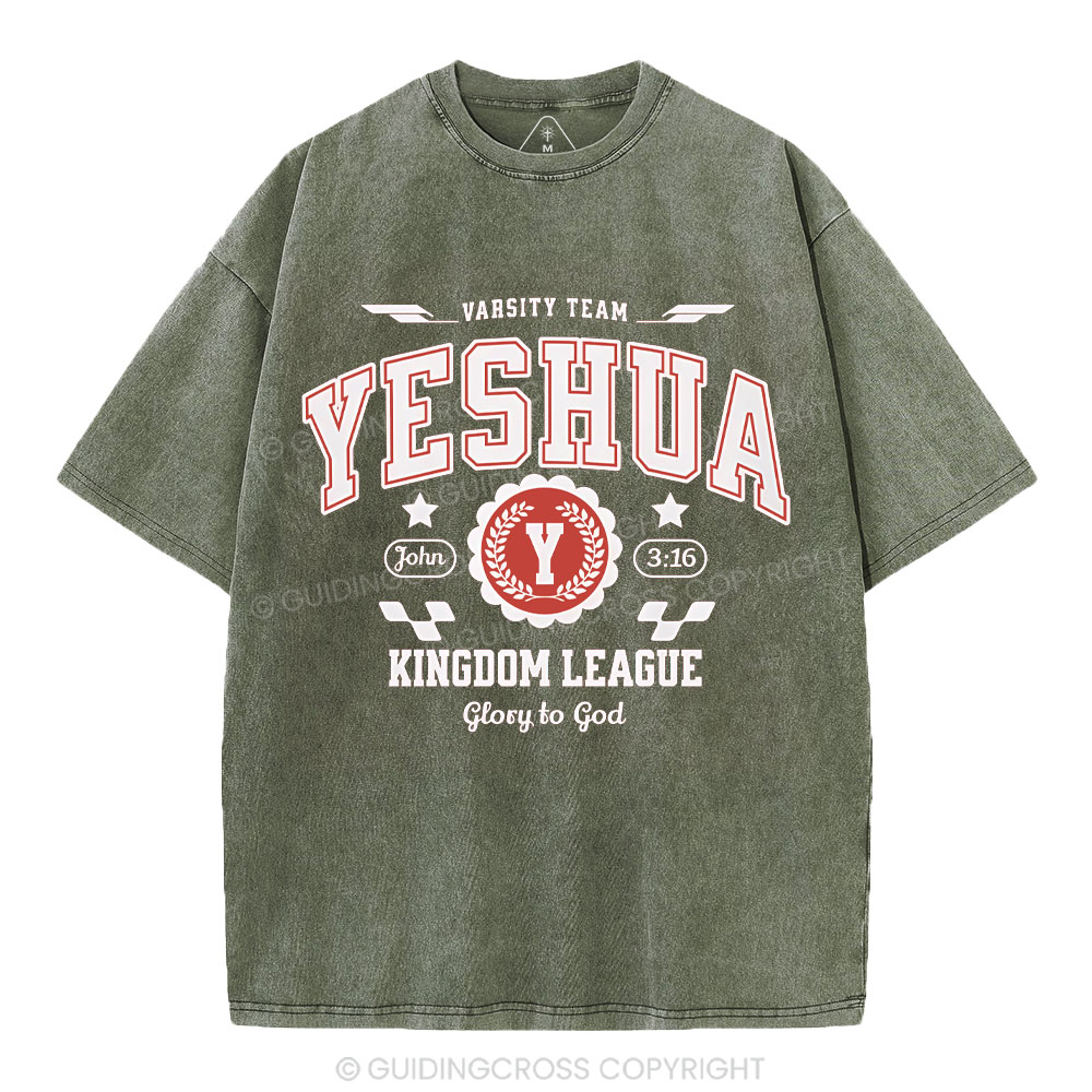 Yeshua Kingdom League Christian Washed T-Shirt