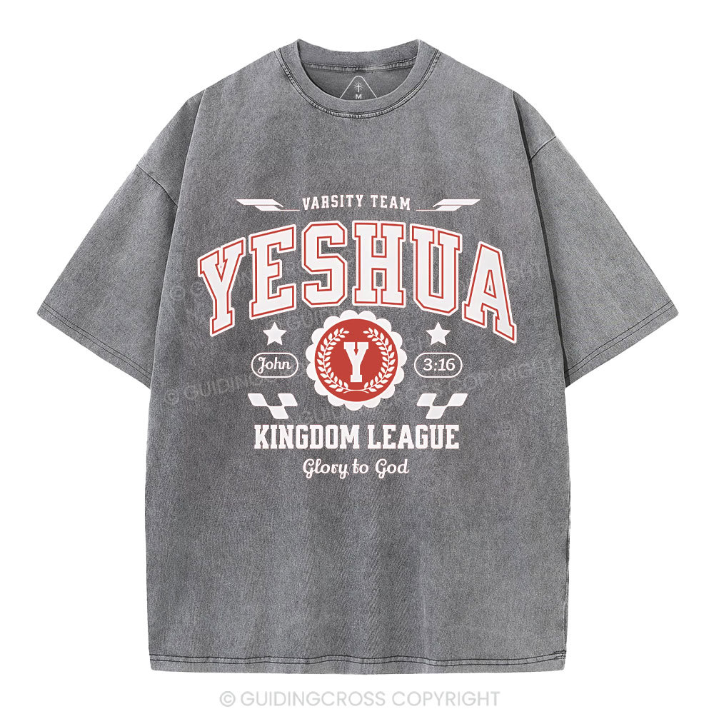Yeshua Kingdom League Christian Washed T-Shirt