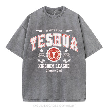 Yeshua Kingdom League Christian Washed T-Shirt