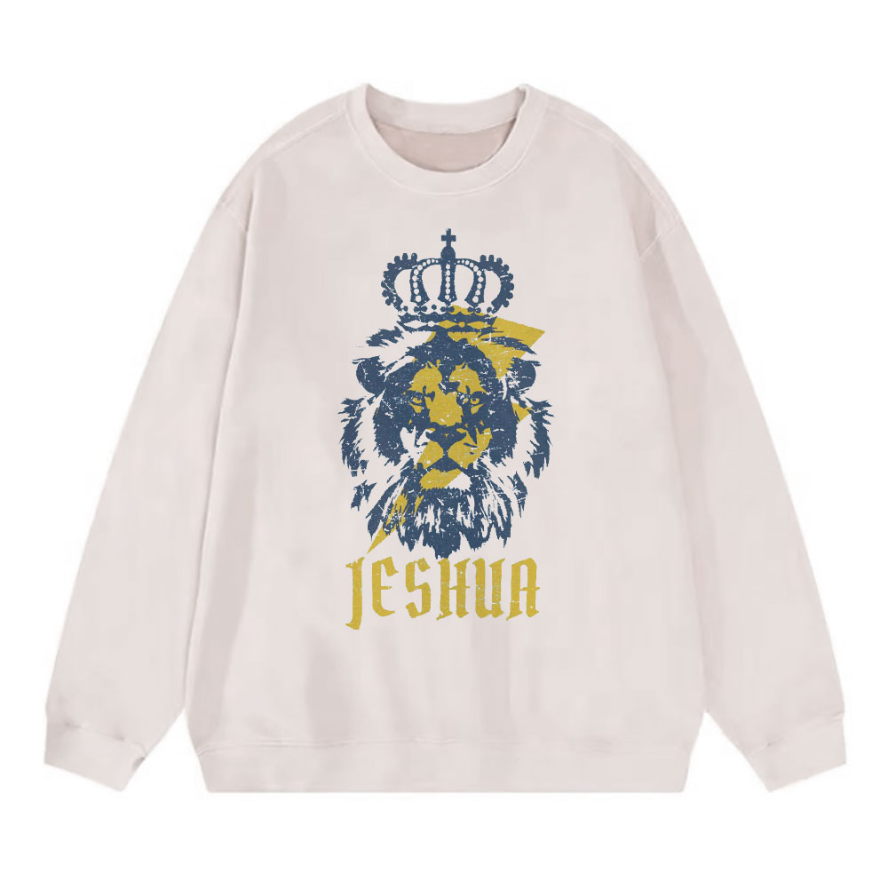 Yeshua Lion King Christian Washed Sweatshirt