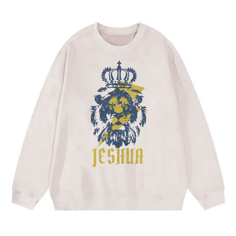 Yeshua Lion King Christian Washed Sweatshirt