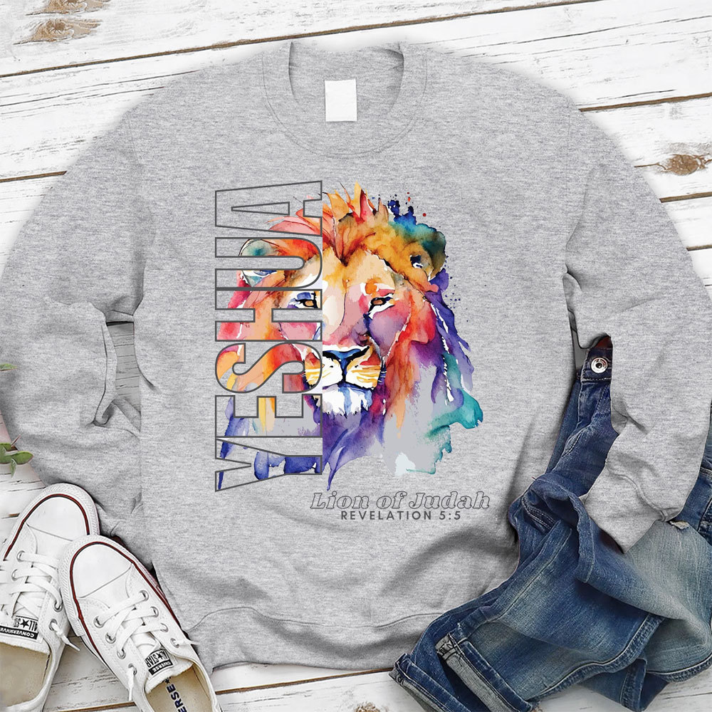 Yeshua Lion Of Judah Christian Sweatshirt