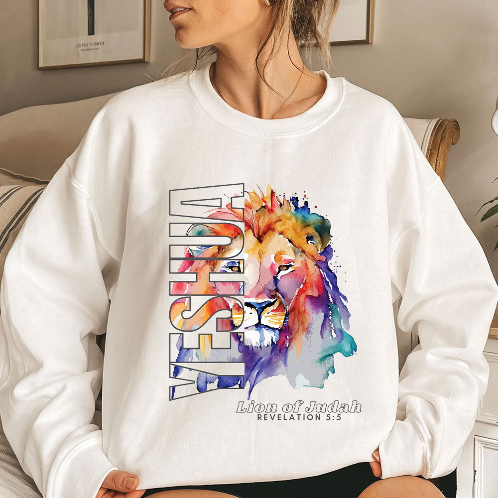 Yeshua Lion Of Judah Christian Sweatshirt