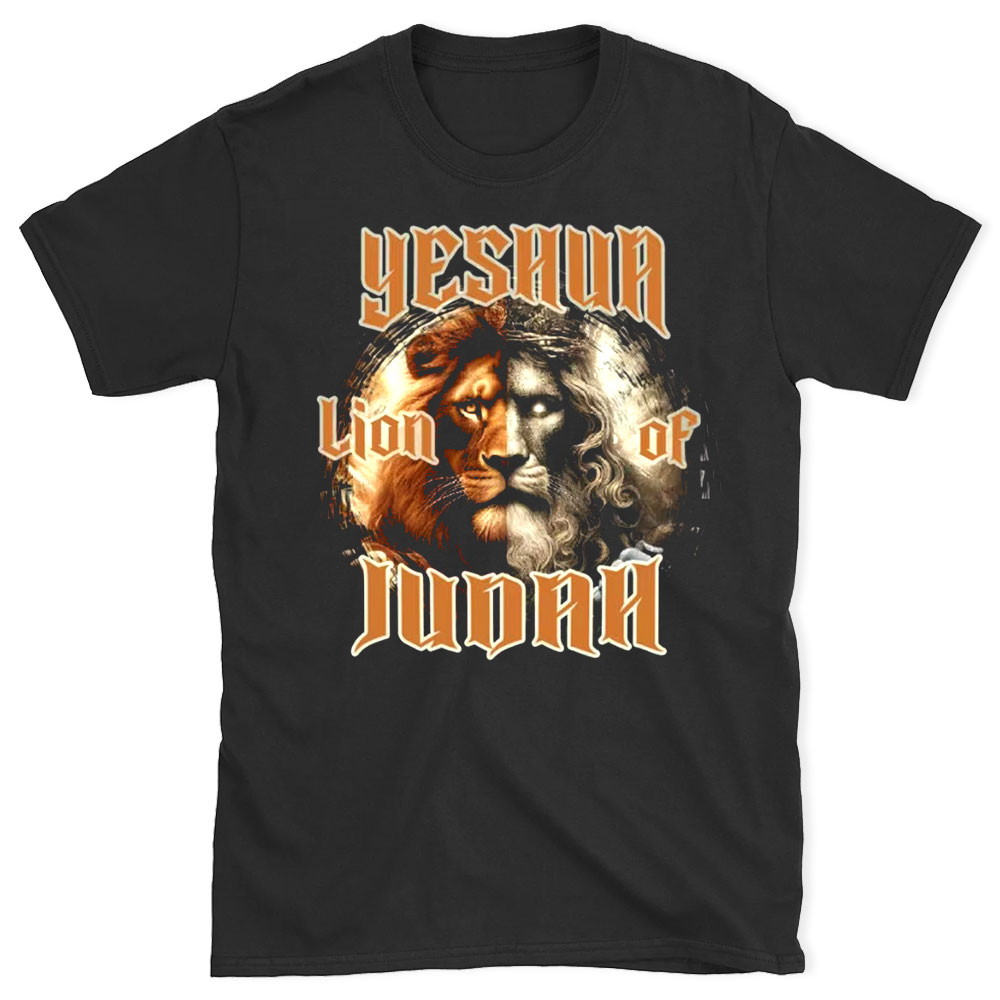 Yeshua Lion Of Judah Christian Washed T-Shirt