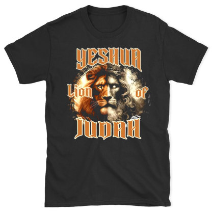 Yeshua Lion Of Judah Christian Washed T-Shirt