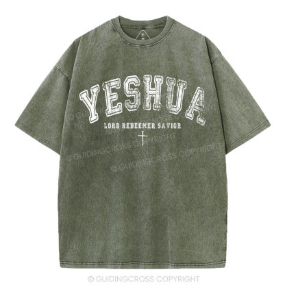 Yeshua Lord Chirstian Washed T-Shirt