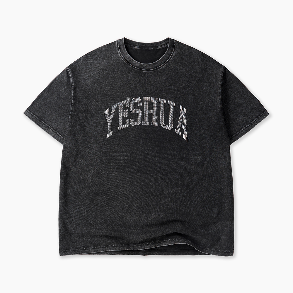Yeshua Rhinestone Washed T-Shirt