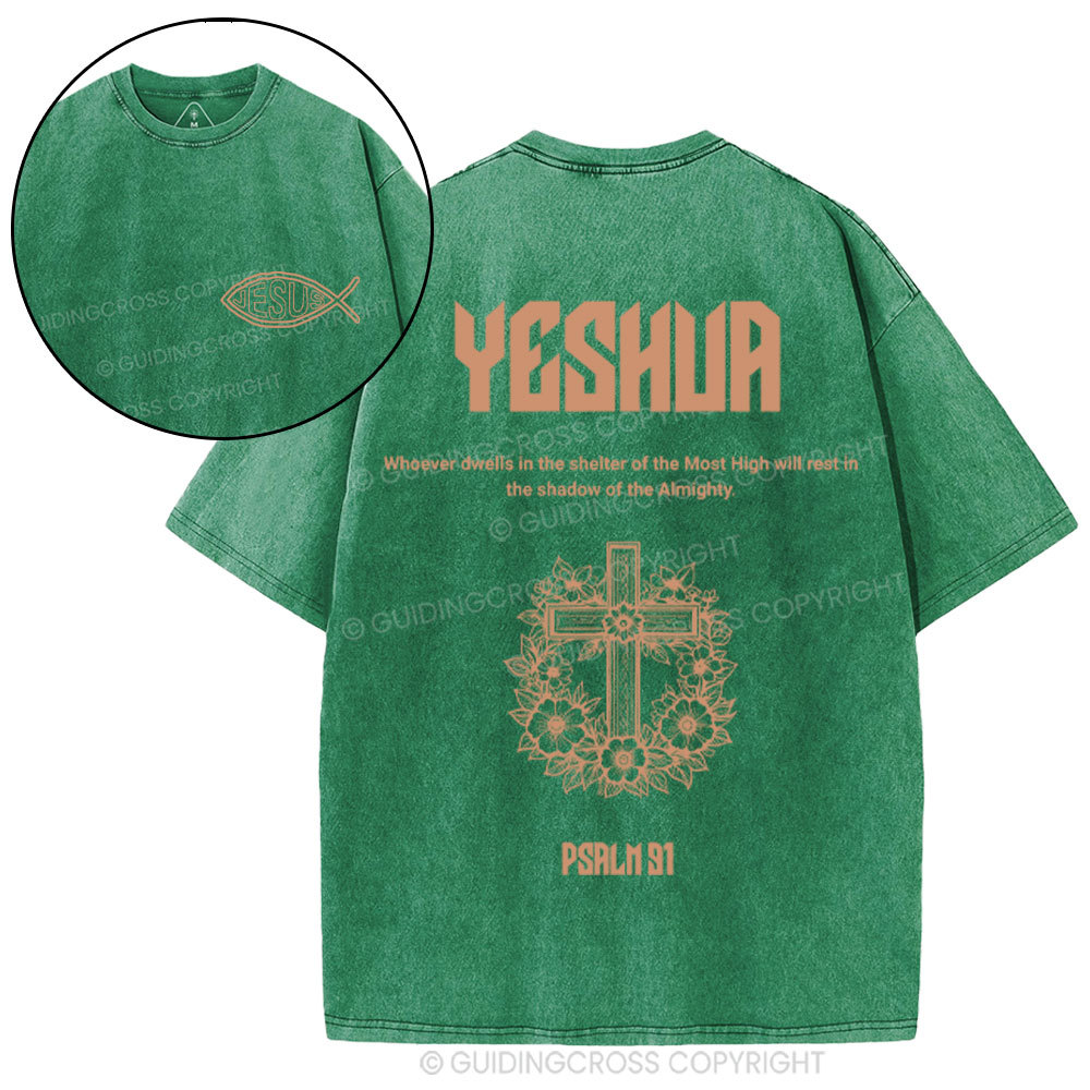 Yeshua The Almighty Chrsitian Washed T-Shirt