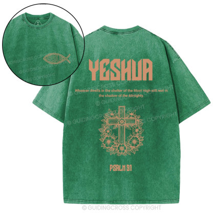 Yeshua The Almighty Chrsitian Washed T-Shirt