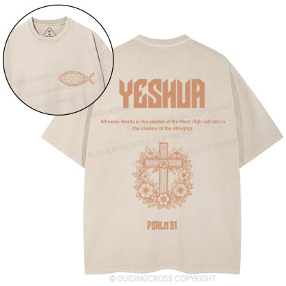 Yeshua The Almighty Chrsitian Washed T-Shirt