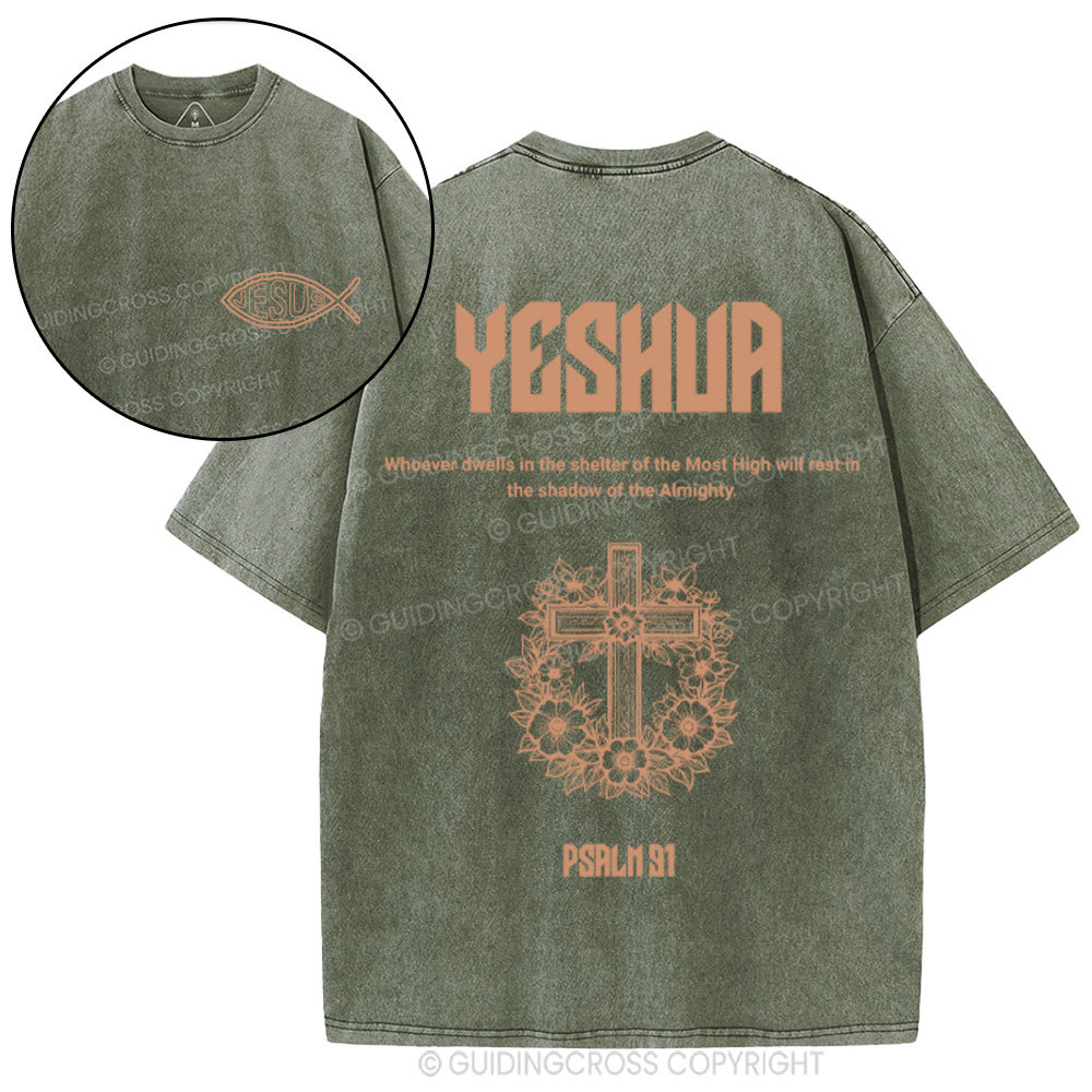 Yeshua The Almighty Chrsitian Washed T-Shirt