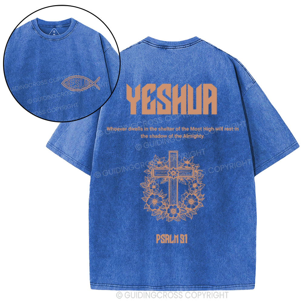 Yeshua The Almighty Chrsitian Washed T-Shirt