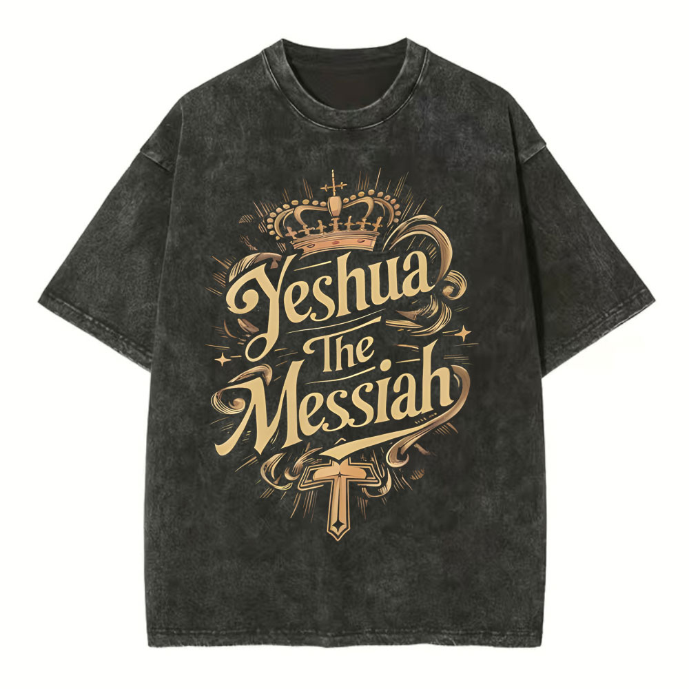 Yeshua The Messiah Christian Washed T-Shirt
