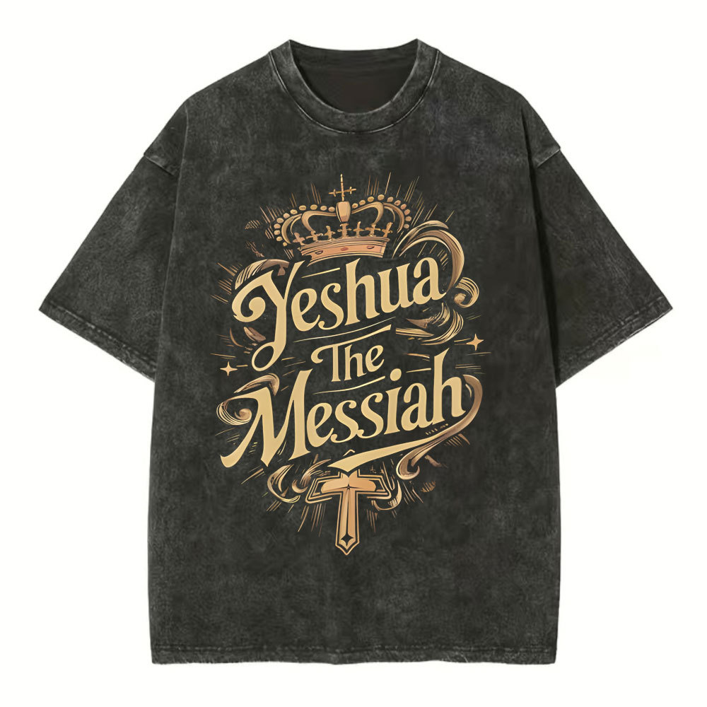 Yeshua The Messiah Christian Washed T-Shirt