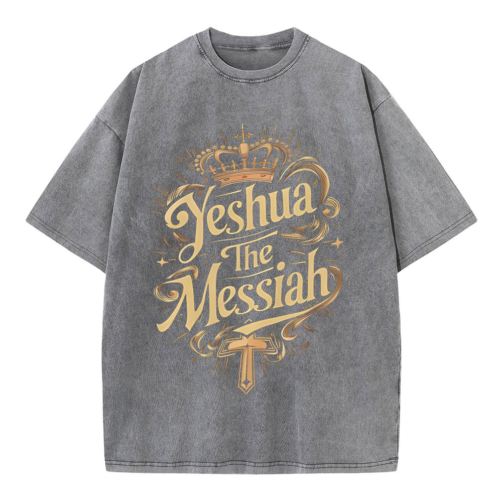 Yeshua The Messiah Christian Washed T-Shirt