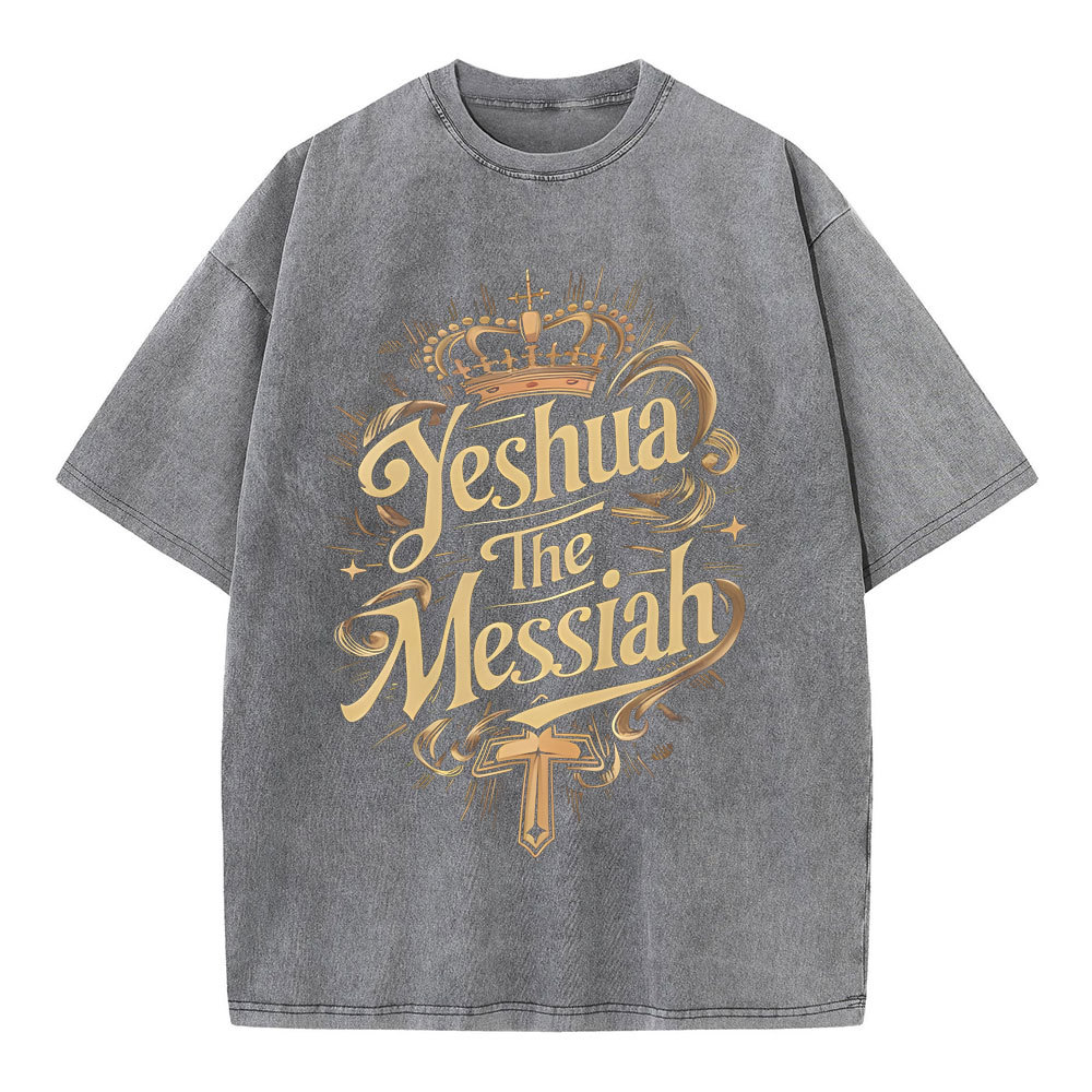 Yeshua The Messiah Christian Washed T-Shirt
